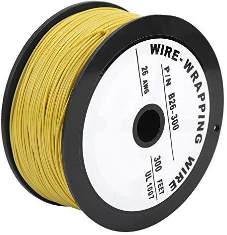 RASTKY UL1007 26AWG Câble Fil électrique en Cuivre avec un Câble Jaune électronique à Haute Température 100m pour L'électronique