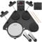 LEKATO Batería electrónica con almohadillas de malla silenciosas, kit de batería eléctrica portátil CPD-1000, más de 20 sonidos, USB MIDI, 2 pedales mejorados, palos, bolsa de viaje