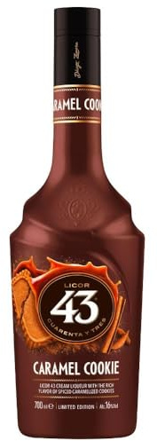 Licor 43 Caramel Cookie Likör (1 x 700 ml) – Cremiger Karamell-Keks-Likör mit Vanille, Zimt und Zitrus – Spanischer Genuss auf Eis