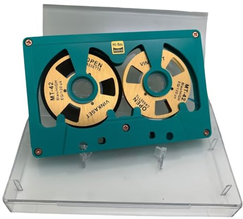 Qomcsrl Leere Audio-Kassette, Doppelseitig, Metall, 50 Minuten Tonband, in Hohlgehäuse für Aufnahmen
