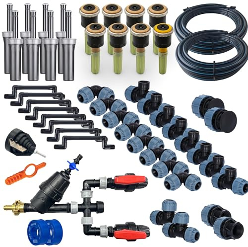 Hunter MP Rotator Bewässerungssystem - Druckreguliertes Komplettset für Rasenbewässerung - wassersparend & gleichmäßige Verteilung (10 x 20 m L-Form)