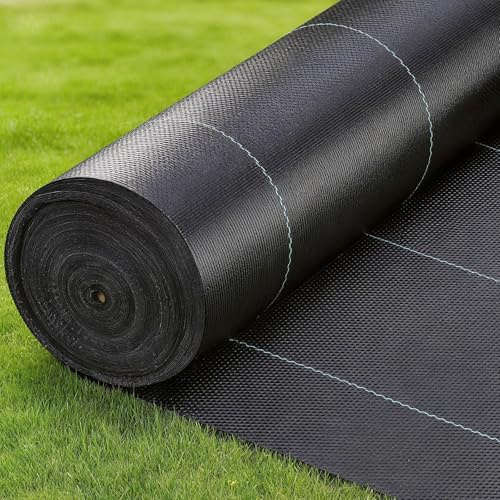 Telo pacciamatura antierbacce premium 2 m × 100 m, 100 g/m², tessuto polipropilene resistente UV, permeabile all’acqua e traspirante, barriera efficace contro le erbacce per orto, giardino e serre