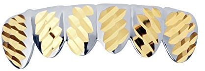 Silber Grillz - One size fits all - Diamond Cut IV - Bottom