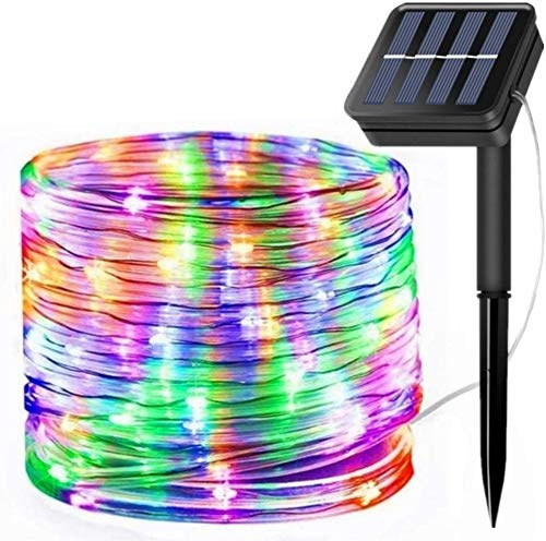 EONANT Solar Lichtschlauch Lichterkette, 39ft 100 LEDs Wasserdicht Außenlichterkette,Solar lichterkette Weihnachtsbeleuchtung für Garten Aussen Deko(Multicolor)