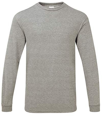 Gildan Herren T-Shirt Hammer, schwere Qualität, langärmlig (4XL) (Anthrazit meliert)