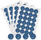 Logbuch-Verlag 96 Schön dass Du da bist blau weiß Sticker rund 4 cm Tischkarten Gäste Geschenke Tischkarten