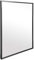 Elegance by Casa Chic - Schwarzer Wandspiegel aus Metall - 50 x 70 cm - Galvanisiertes Metall - Ideal für Badezimmer und Wohnzimmer - Schwarz