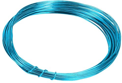 mumbi 10m Basteldraht 1mm, Schmuckdraht Aludraht Dekodraht Aluminiumdraht rostfreier Draht in Blau