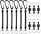 Lixada 6pcs Angeln Lanyard,Magnetic Release Holder mit Coil Lanyard Karabinerhaken Magnetic Net Release für das Fliegenfischen Angelzange,Fischgreifer,Fisch Tool in Bootfahren,Kajak,Camping und Jagd