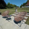 Dawsons Living Faux Rattan Bistro Set - Choice of Colours - Conservatory Garden Patio and Decking Furniture Chairs and Glass Top Table Set (Copper/Bronze)