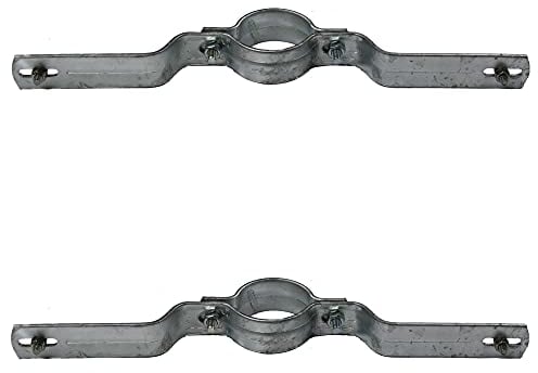 Kleberio® 2 Rohrschellen DN76 (Bohrlochabstand 350mm) verzinkt für Rundrohr 76mm Rohrschelle für Schilderbefestigung Rohrhalterung Schellen Set inklusive Befestigungsschrauben für das Schild
