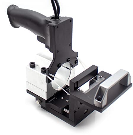 Jieotwice 2 in 1 Rifilatrice Scanalatura Staffa Elementi di Fissaggio Invisibili Armadio Bordo per foratrice Localizzatore Pista Lineare per Legno Foro Laterale(B)