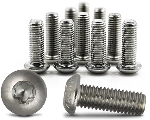 PROTECH 5 Stück Linsenkopfschrauben M5x12 TORX Edelstahl V2A Innensechsrund Flachkopfschrauben rostfreier A2 Linsenschrauben TX ISO7380