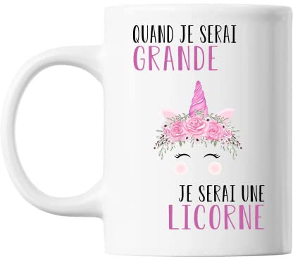 Planetee Mug Grande Licorne Rose | Tasse famille idée cadeau Humour Mignon pour enfant | Imprimé en France