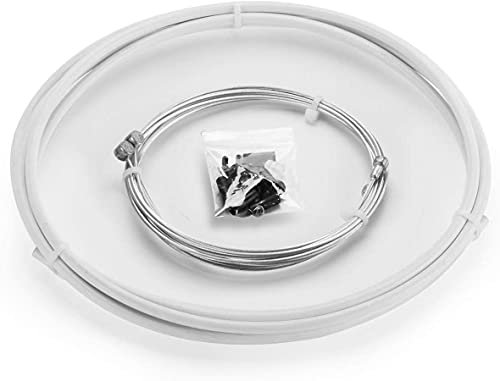 Chooee Cavo freno bicicletta universale per mountain bike o bici da strada Kit guaina cavi freno standard Bianco