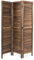 DESIGN DELIGHTS RAUMTEILER Cottage | 3-teilig, Holz, 170x120 cm (HxB) | Natur Raumtrenner, Faltwand, Sichtschutz, Raum Trennwand, Paravent, Stellwand | Farbe: braun