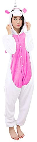 Pyjama Combinaison Femme Kigurumi Peluche Panda Chaude et Confortable Hiver Polaire Pilou Une Pièce Douce avec Capuche Déguisement Adulte Thermique Onesie Noel Famille Cosplay Anime Unisexe(XL,Rouge)