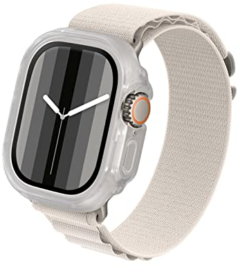 RhinoShield Bumper Case kompatibel mit Apple Watch Ultra 3 / Ultra 2 / Ultra [49 mm] | CrashGuard NX - Stoßdämpfende Schutzhülle im schlanken Design, rutschfest - Transparent