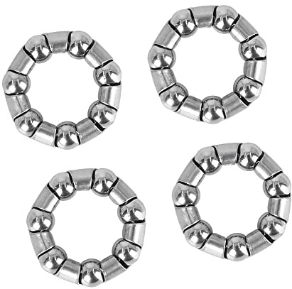 A ABSOPRO Kugellager Halter 25mm 4 Stück Für Fahrrad Edelstahl | 7-Kugeln, 15.3mm Innendurchmesser, Für Kopfteile, Nicht-OEM, Zubehör Nur, Kompatibel Mit Rennrad, Mountainbike