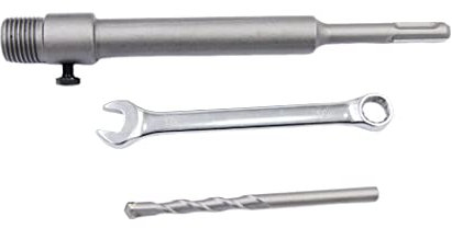 Concrete drill adaptor 200 mm, LAIWEI hole drilling accessories, round shank adaptor with spanner