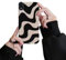 Ownest Compatible with iPhone XR Case, Fashion Simple Cute Zebra Stripes Pattern Wave design Phone Case for Women Girls Soft Silicone Protection Case for iPhone XR-Black