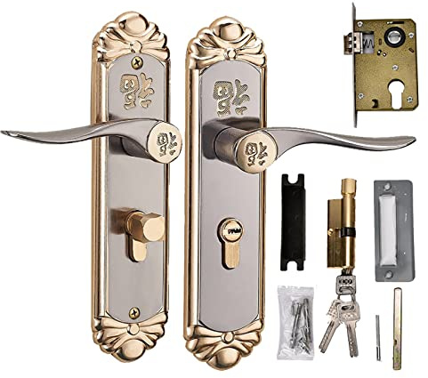 European Brand Door Handle Lever Lock with Cylinder and Keys for Indoor Use