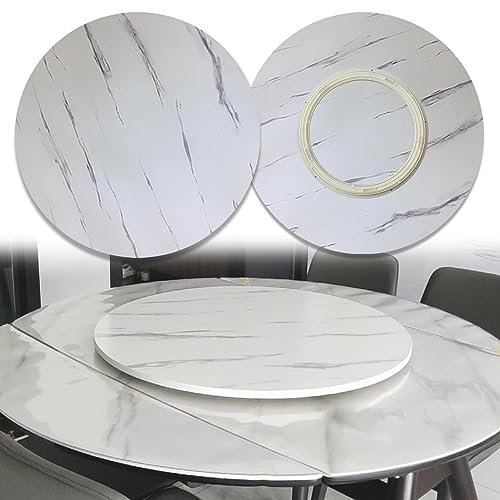 ESOYAWE Esstisch Holz Runde Drehbare ServierPlatte Drehteller, 360° Stumm Glattes Drehbares Tischplatte Tablett, Diameter Ø 50 60 70 80 90 100 cm Zum Einfachen Teilen Aller Speisen Drehteller