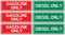 Aufkleber Diesel Only & Gasoline Only, 6 Stück, Kraftstoffspeicher-Aufkleber/Kraftstoffdosen-Marker, wetterfester Aufkleber für Ihren LKW, Traktor, Kraftstoffkanister – 15,2 x 5,1 cm