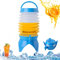 Eisgetränke-Spender, zusammenklappbar, mit Hahn und Ständer, 5,5 l, Kunststoff, Saft-Wasserspender mit Griff, Getränkespender