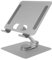 Mars Gaming MA-RST, Support pour Tablette et Convertible 2en1 jusqu'à 13, Pivotant à 360° + Hauteur et Angle Réglable à 180°, Support Tablette Léger en Acier Pliable, Antidérapant, Gris Argenté