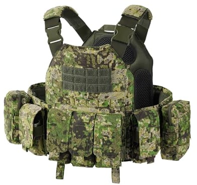 BEGADI Value Plattenträger Version 2 (+ SAPI Dummys & 5 MOLLE Taschen), Pencott Greenzone - Gr. XL