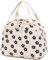 LEDAOU isolierte Lunch-Box Frauen wiederverwendbare Lunch-Tasche Cord Mittagessen Tote Handtaschen auslaufsichere thermische Kühler Mittagessen Fall große Kapazität Lunch-Box (Kord Schwarz Blume)