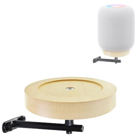 EMAQUIN Wandhalterung für HomePod 2. Generation (Echtholz, Kabelmanagement, luxuriöse Lackierung, kompatibel mit neuen Homepod-Smart-Lautsprechern, natürliche Farbe)