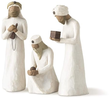 Los Reyes Magos, Sigue una Estrella para Encontrar la Luz del Mundo, Conjunto de Figuras Caminando, InclináNdose y ArrodilláNdose