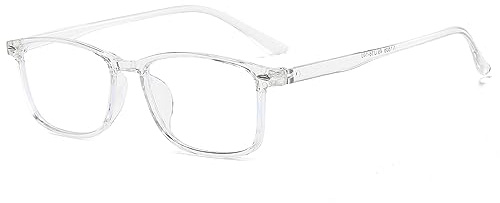 Suertree Blaulichtfilter Distanz Brille Leichte Kurzsichtige Brille Mode Myopia Brillen für Damen Herren Clear -0.5 Dioptrien
