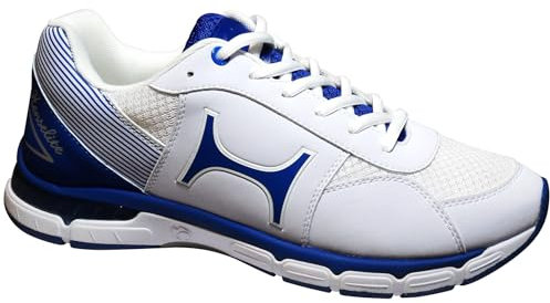 Henselite Men's M100 Indoor and Outdoor Bowls Shoes, Blue and Red (White and Blue, UK Footwear Size System, Adult, Men, Numeric, Medium, 9)