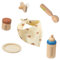 KOMBIUDA 1 Satz Spielzeug Zum Füttern Mit Der Flasche Mädchenspielzeug Wasser Nuckelflasche Futternapf Für Puppen Spielset Kinderküche Besteck Kinderspielzeug Miniatur-babyflaschen Holz