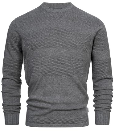 KRONSTADT Hannes Strickpullover, Rot, | Klassischer Herrenpullover aus Baumwolle mit Rundhals, Strickpullover, Strickoberteil, Freizeitpullover, Pulli für Männer