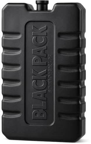 ToCi BLACKPACK Kühlakkus 2er Set – 220 ml Flache Kühlelemente in Schwarz | Stylische & Starke Kühlakkus für Kühltasche, Kühlbox, Festival & Camping | BPA-frei, stapelbar, EU-Qualität
