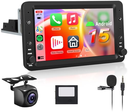【8 Kern 4+64G】 Hodozzy Carplay Autoadio für Alfa Romeo 159 Brera Spider 2004-2011, 7 Zoll Alfa Romeo Bildschirm mit Bluetooth 5.0/Android Auto/DSP/FM/RDS/SWC/WiFi+Rückfahrkamera