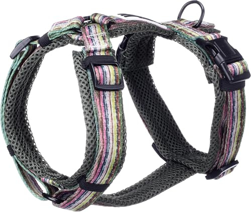 Flamingo Hund Geschirr Y-Form Emerald Grün S 34-62cm 44-60cm 20mm