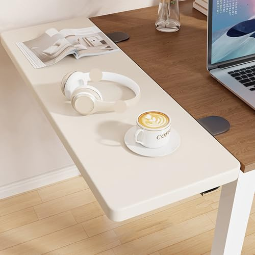 JUXDZISHW White,70 * 20,Desk Extender Tray, 27.5 x 7.8 Clamp On Desk Shelf, Desk Extension with rounded-edge, Table Desk Arm Rest, Clamp On Keyboard Tray for Office and Home, Workstation Organizer