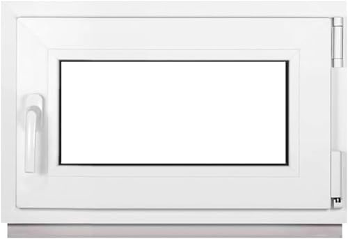 Framex Kellerfenster Fenster Kunststofffenster Weiß Breite x Höhe 65 x 40 cm (650 x 400 mm) 2-fach (32 mm) Dreh Kipp DIN Rechts - Premium - Alle Größen