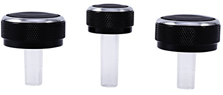Qiilu Perillas del interruptor del aire/acondicionado de Heater Dash Botones de control negro