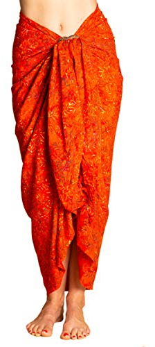 PANASIAM Sarong B017 OrangeBambooleaf, L