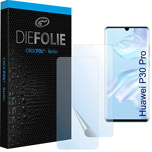 Crocfol - Protector de pantalla para Huawei P30 Pro (2 unidades), color negro