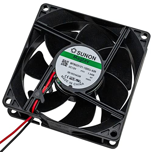 Fan 12V DC 1,44W 80x80x25mm 69,9m³/h 3200U/Min 69,9m³/h Sunon MF80251V11000UA99