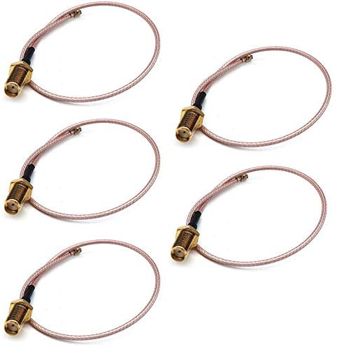 DollaTek 5PCS SMA Cable RG178 Cable Coax Connector WiFi Antenna Adapter cable SMA kit Low Loss FPV Adapter cable - IPEX to SMA Female 20CM