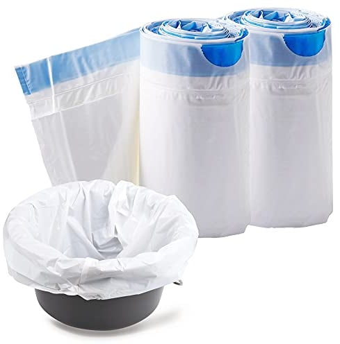 Disposable Commode Liner Bags PACK 40 Adult Bedside Commode Liners Bed Pan Liners Disposable Waste Bags for Commode Chair,Portable Toilet Bags,Camping Toilet Bags-Universal