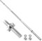 KK Chrome Barbell Bar 1 inch Weights Lifting Bar With Spin Lock Strength Training For Women And Men Home Gym Exercise Workout.